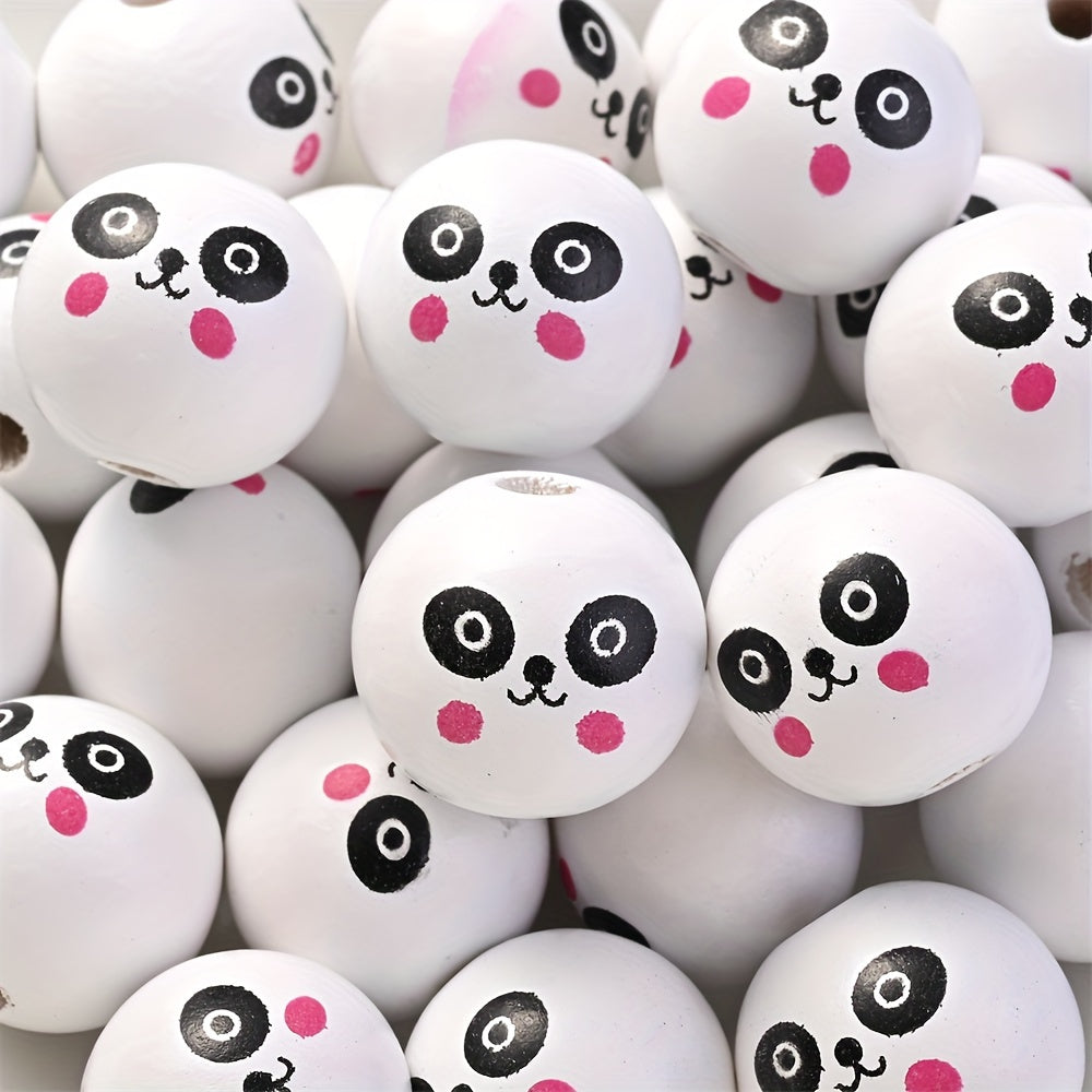 10PCS 20mm Animal-Themed Wooden Bead Set