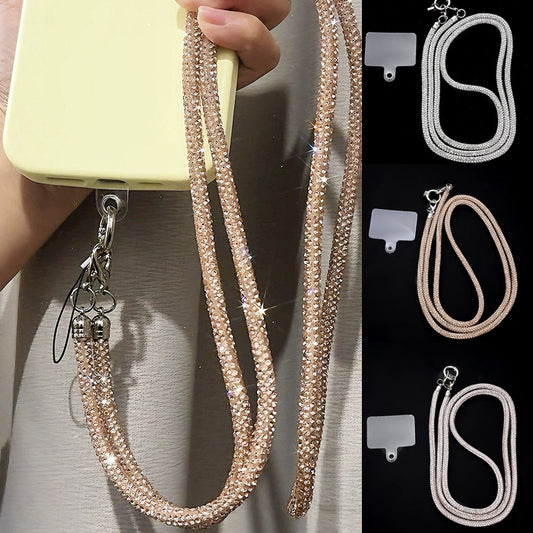 1PC 70cm Rhinestone Detachable Phone Lanyard
