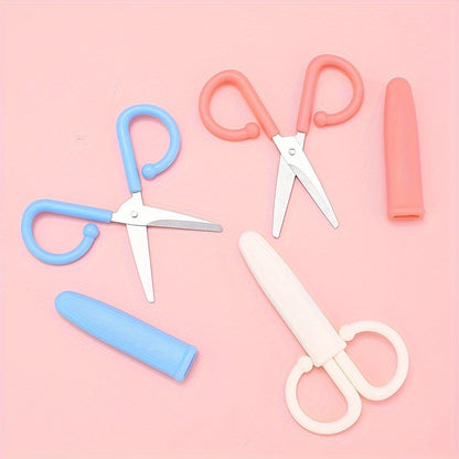 1PC 6×9.5cm Stainless Steel Mini Scissors with Protective Cover
