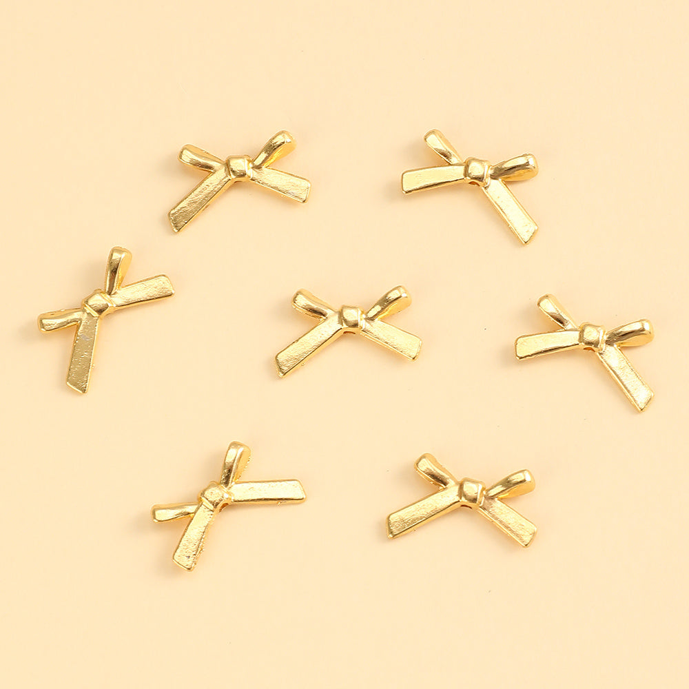 Gold & Silver Bow Alloy Beads