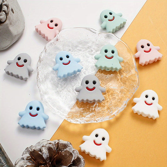 Macaron Color Ghost Silicone Spacer Beads
