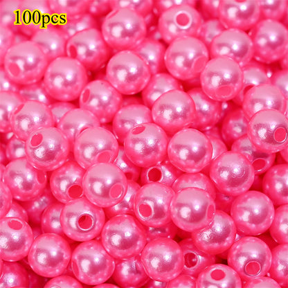 Colorful Imitation Pearl Acrylic Beads