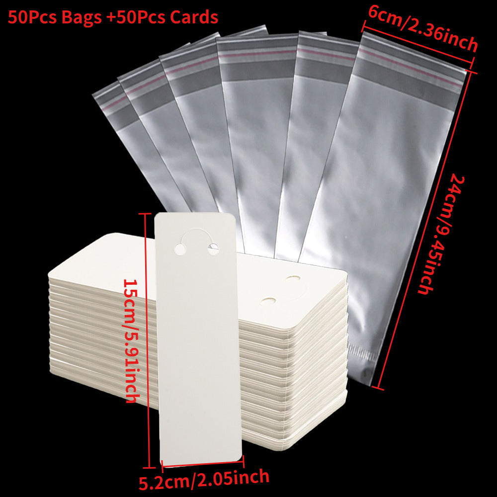 Keychain and Jewelry OPP Packaging Card Set