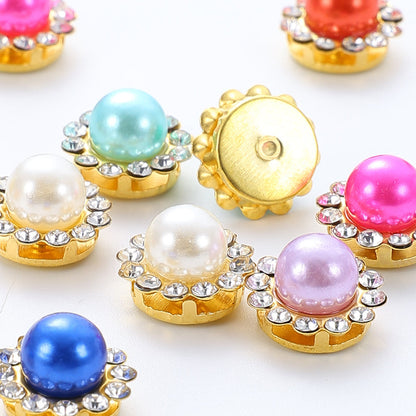 Golden Flower Claw Rhinestone Embellishments