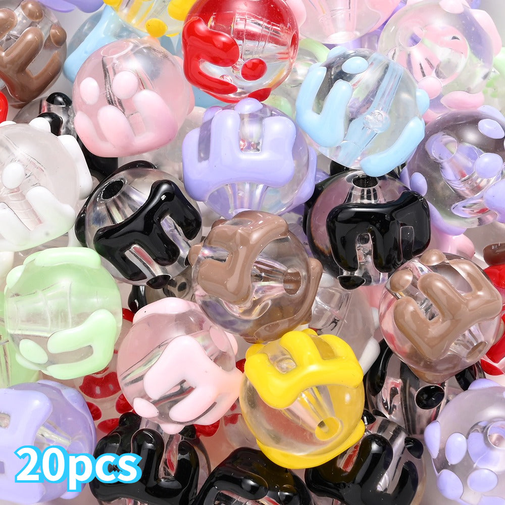 Candy Hand Painted Acrylic Beads