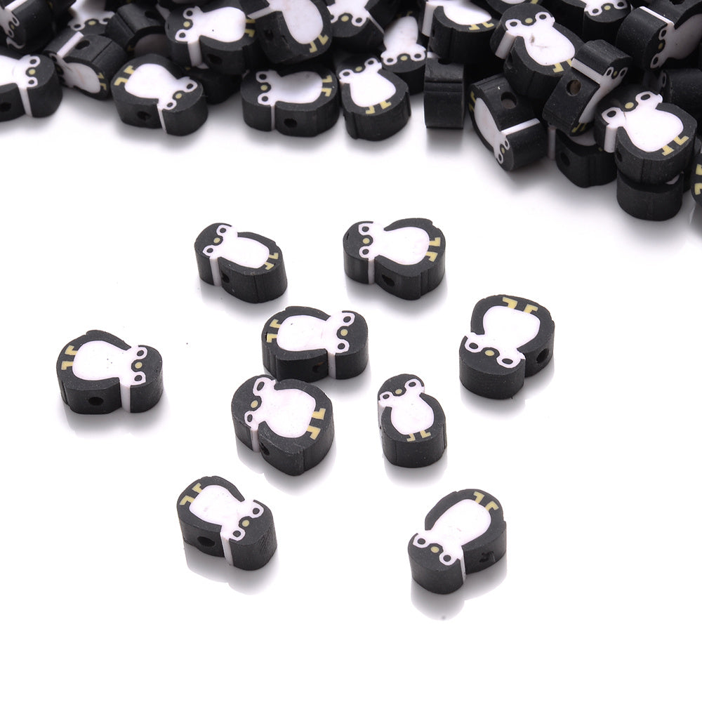 Penguin Polymer Clay Beads