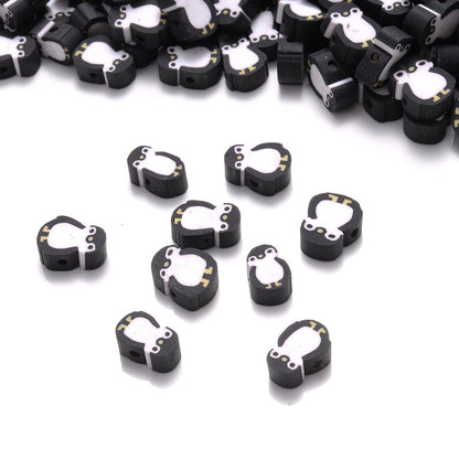 Penguin Polymer Clay Beads