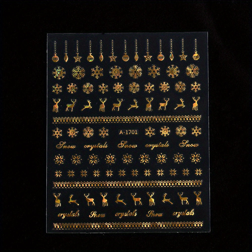 Gold Pattern Manicure Stickers