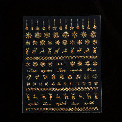 Gold Pattern Manicure Stickers