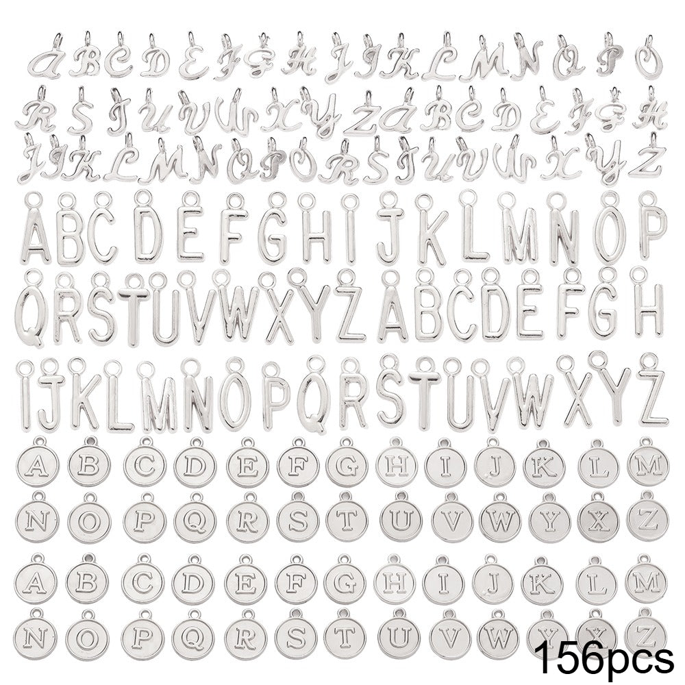 78/156PCS A-Z Alloy Letter Pendant Set
