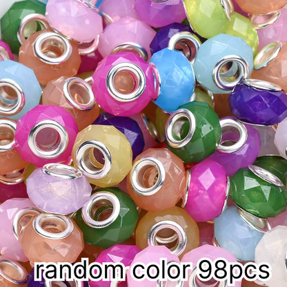 European Faceted Large Hole Spacer Beads