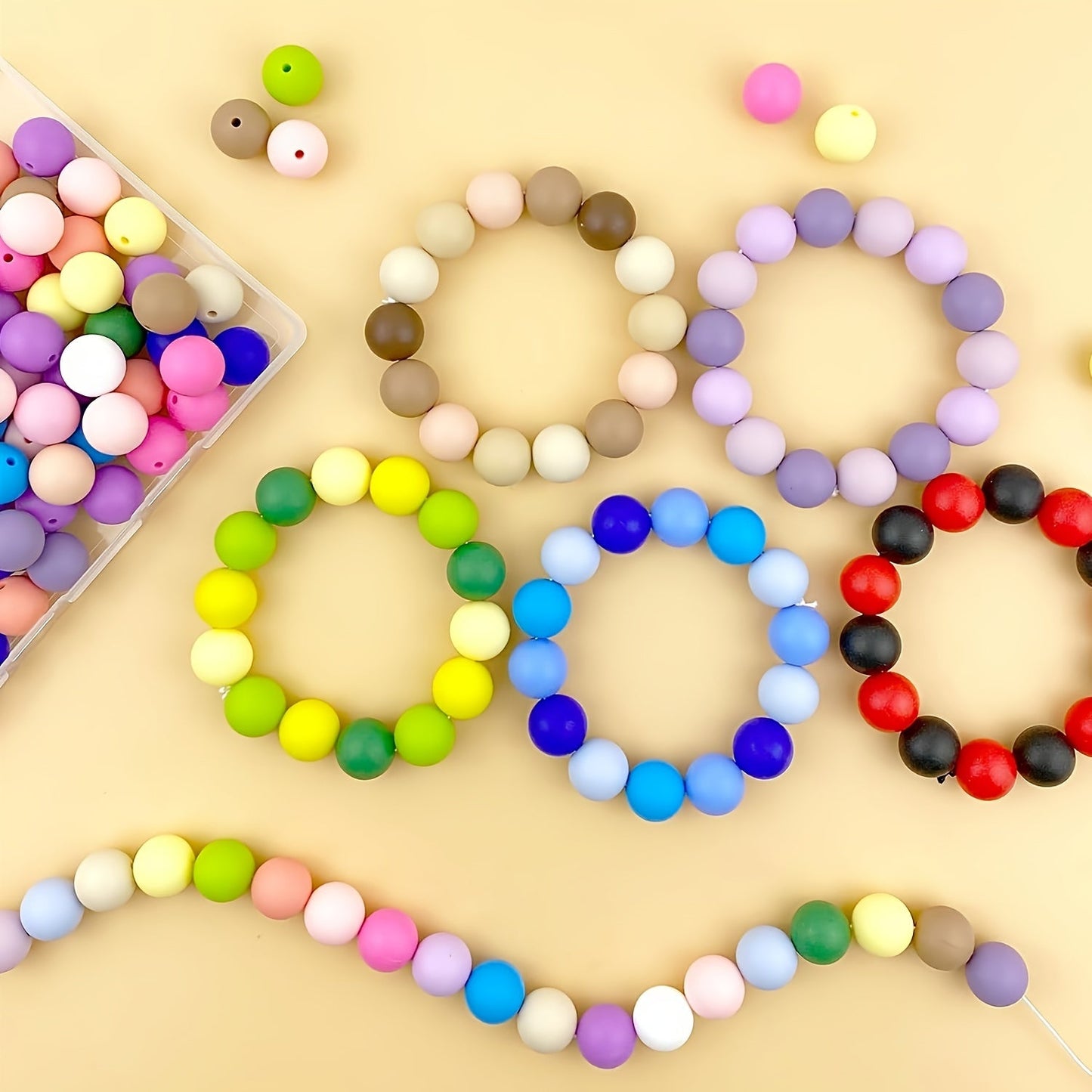 Colorful Silicone Spacer Beads