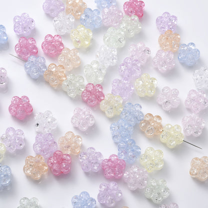 Clear Acrylic Flower Spacer Beads