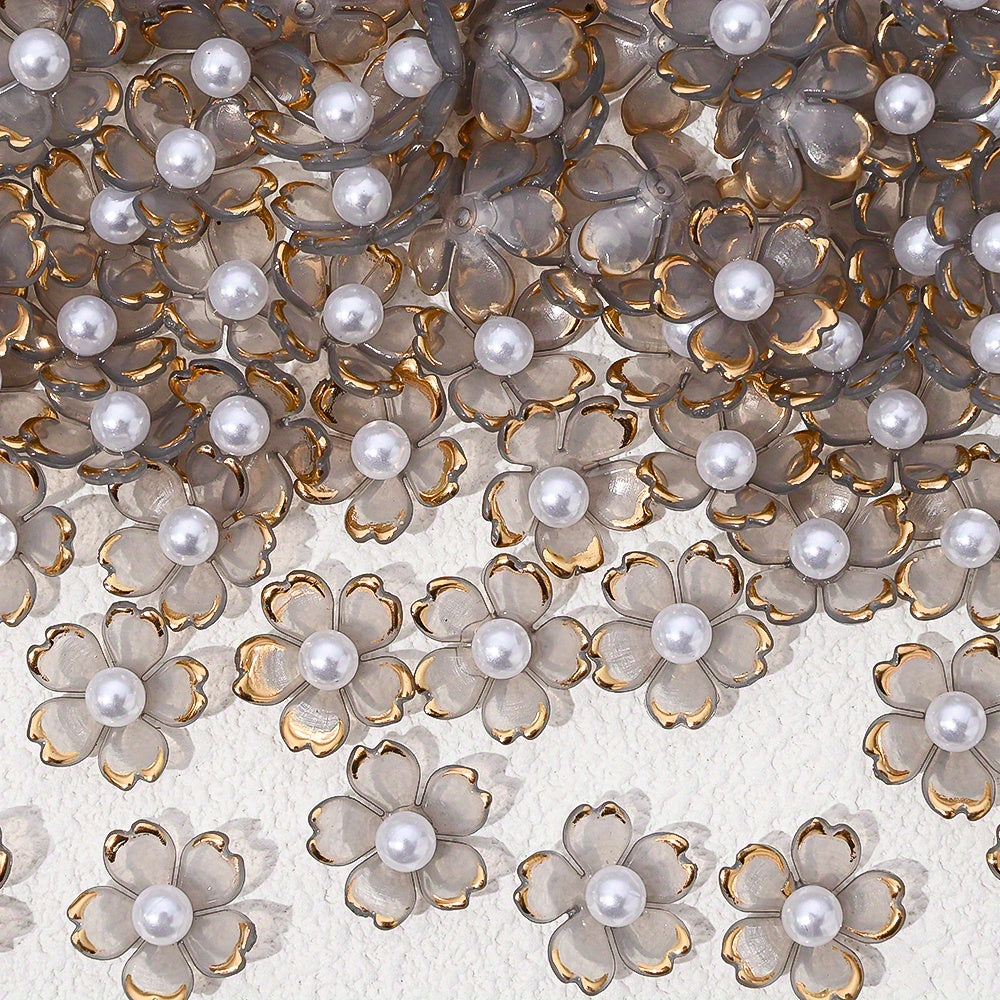 Colorful Cherry Blossom Acrylic Beads