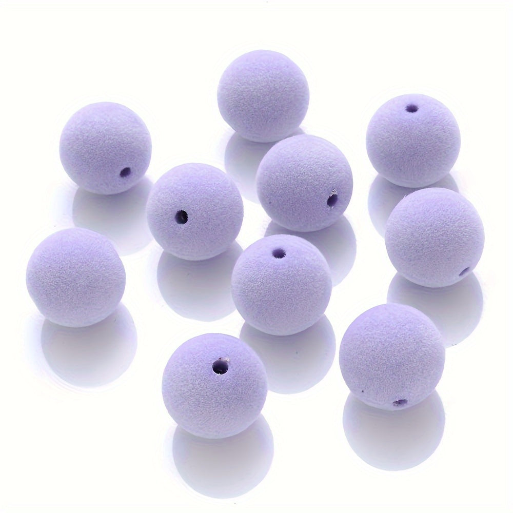 Flocking Pompom Acrylic Beads
