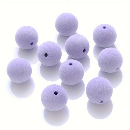 Flocking Pompom Acrylic Beads