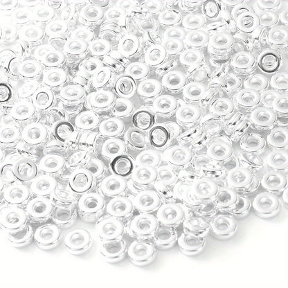 100PCS 6mm CCB Large Hole Flat Wheel Spacer Bead Set