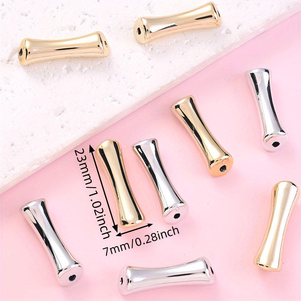 Curved Bamboo Tube Acrylic Beads