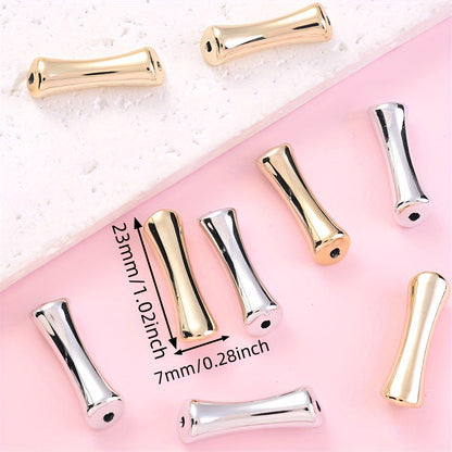 Curved Bamboo Tube Acrylic Beads