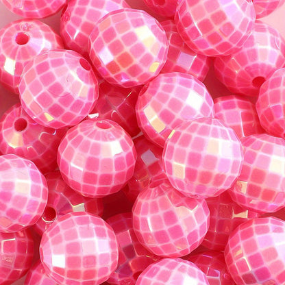 UV Faceted Round Acrylic Beads
