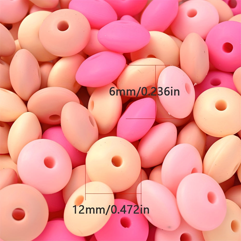 Frosted Flat Silicone Spacer Beads