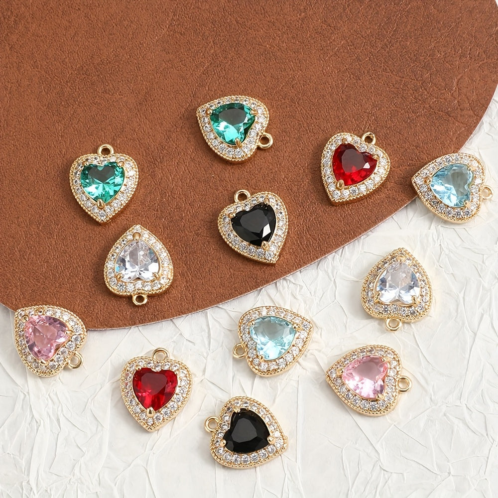 Vintage Heart Glass Pendants