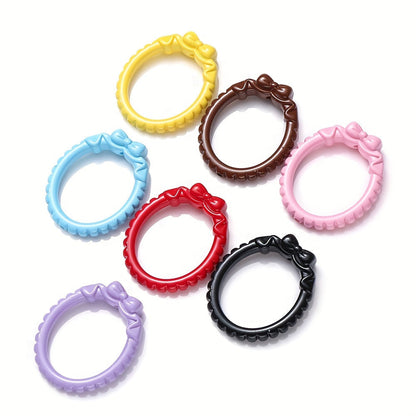 Wave Line Hollow Resin Beads