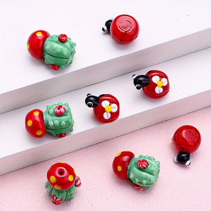Beetle Cactus Glass Beads
