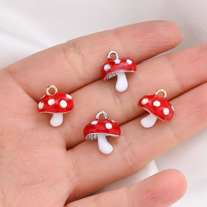 Alloy Mushroom Pendants