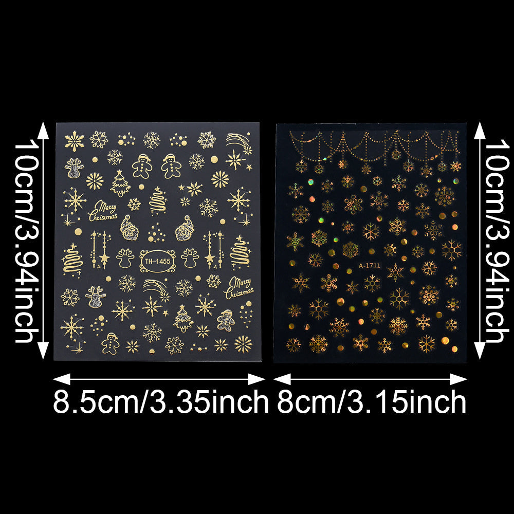 Gold Pattern Manicure Stickers