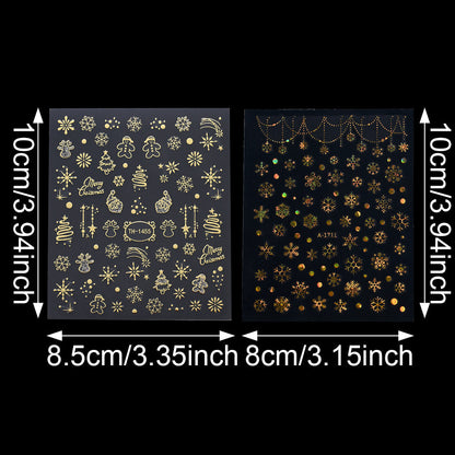 Gold Pattern Manicure Stickers