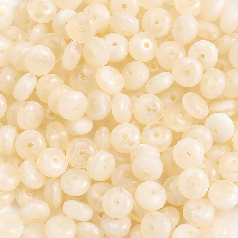 100-Piece 5x10 mm Acrylic Flat Spacer Beads