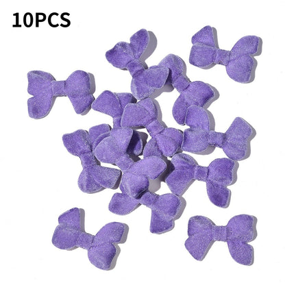 Flocked Bow Resin Beads