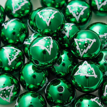 Patterned Round Acrylic Beads