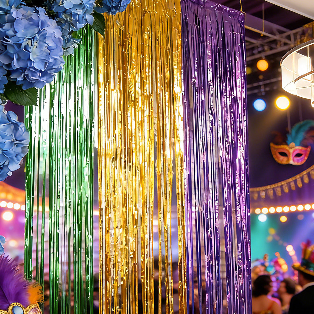 Mardi Gras Metallic Fringe Party Decorations