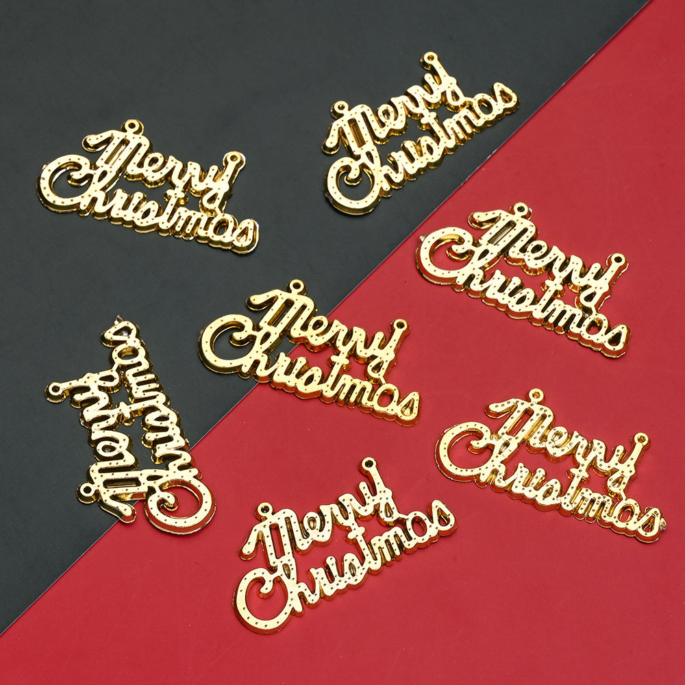 Merry Christmas Acrylic Pendant Charms