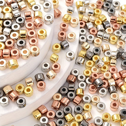 100PCS 6×5mm Multicolor CCB Tube Spacer Bead Set