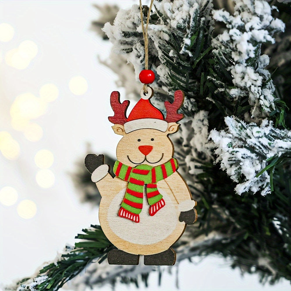 Wooden Merry Christmas Decorative Pendant