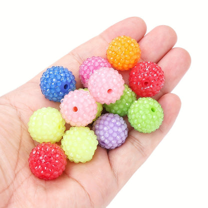 5PCS 20mm Bayberry-Shaped Resin Bead Set