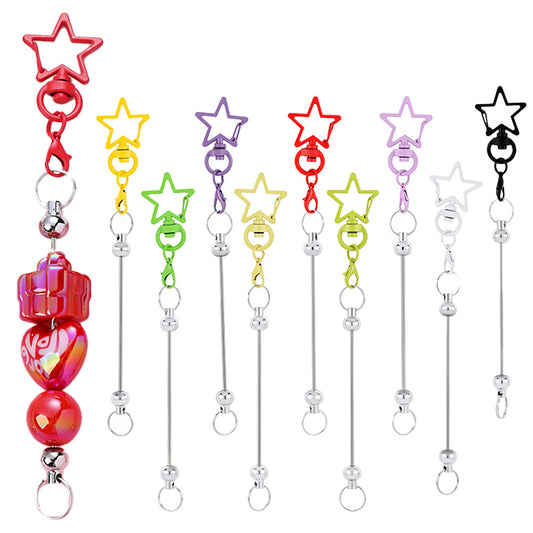 Star Shaped Beadable Keychain Set