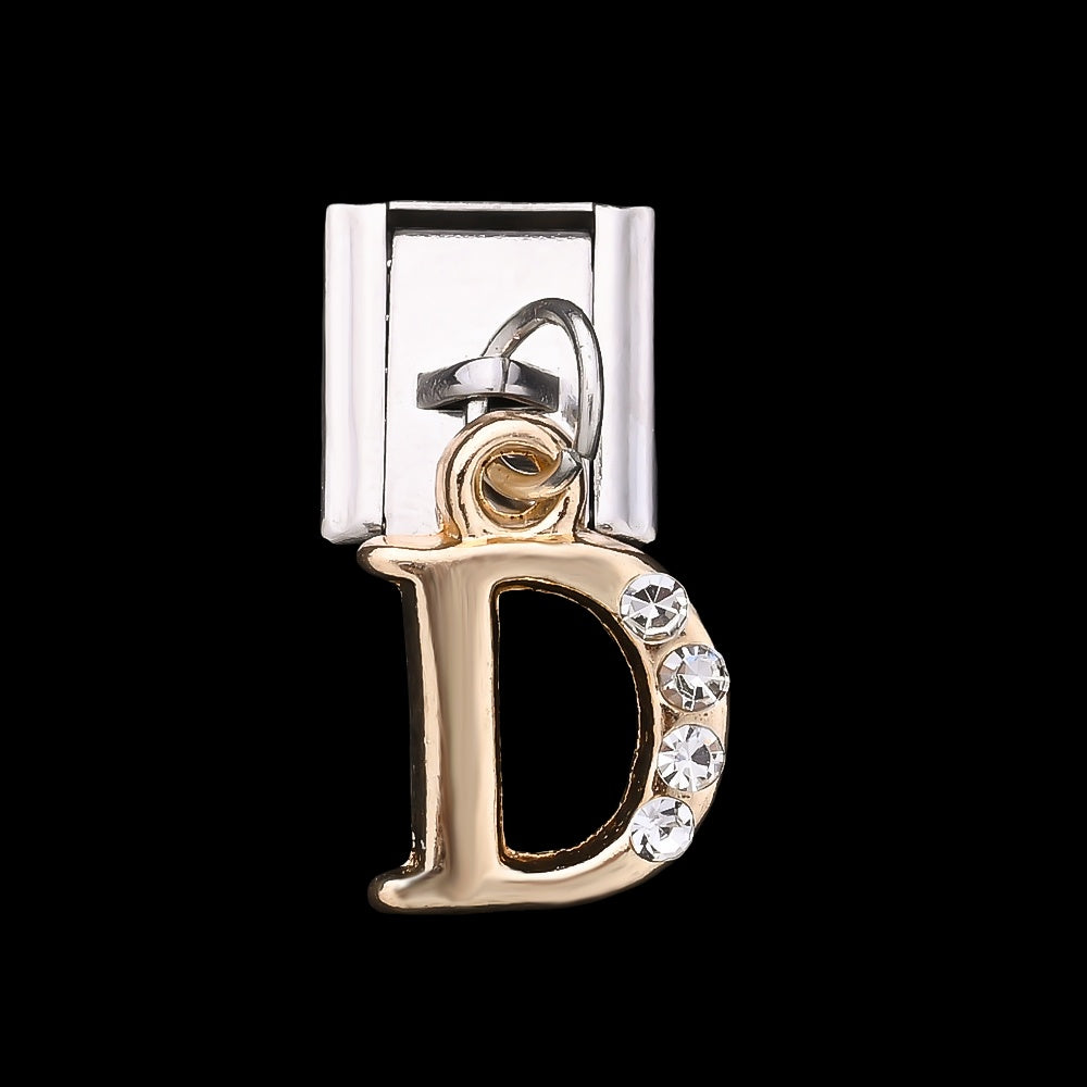 1PC Rhinestone A-Z Letter Modular Bracelet Charm Set