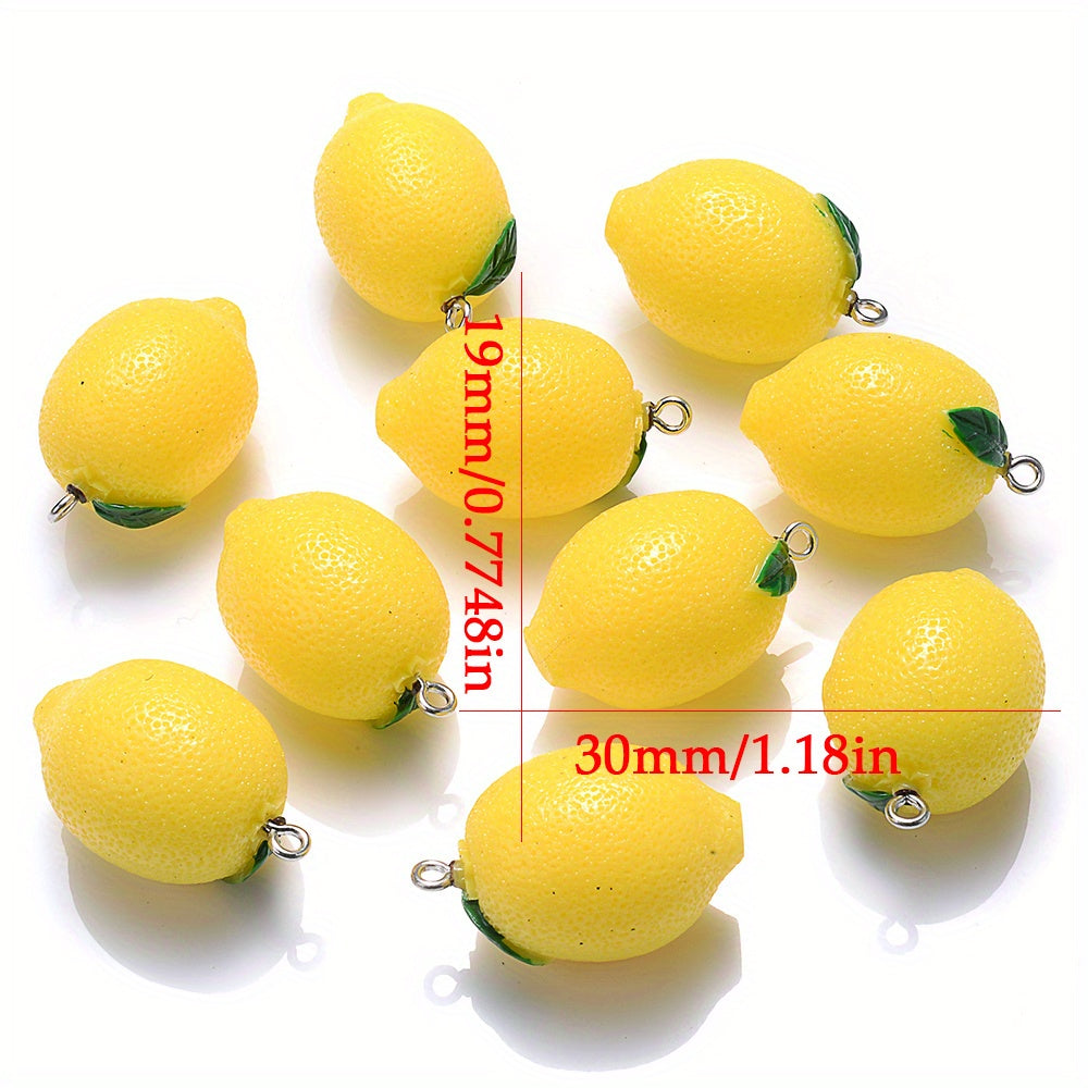 Mixed Fruit Resin Charm Pendants