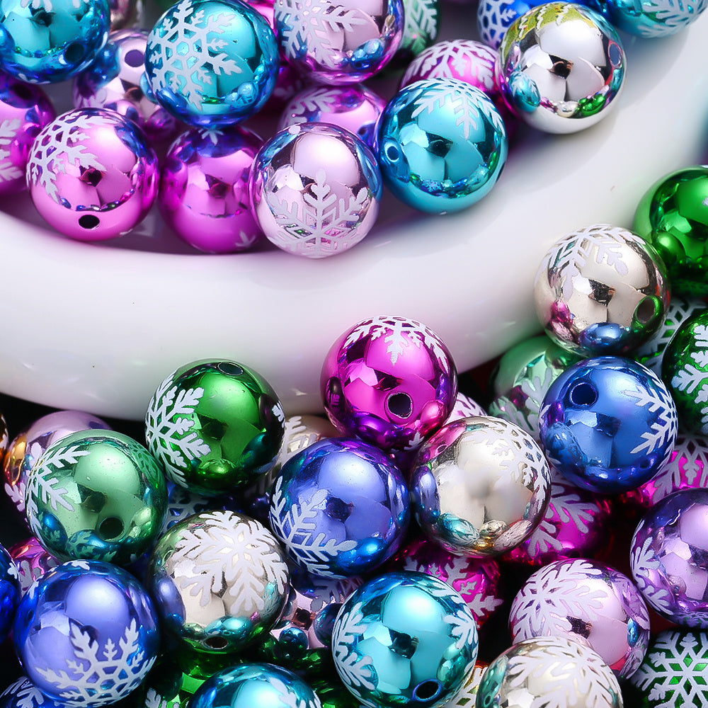 Christmas Snowflake Acrylic Beads
