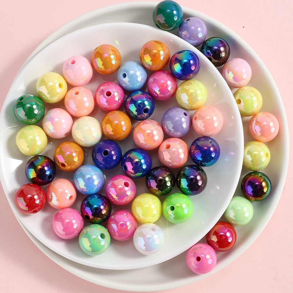 20pcs/set 16mm Shiny AB Color Round Acrylic Focal Beads