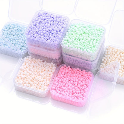1000PCS 3mm Macaron Multicolor Glass Seed Bead Set