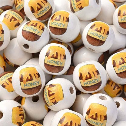 Bee Theme Wooden Beads