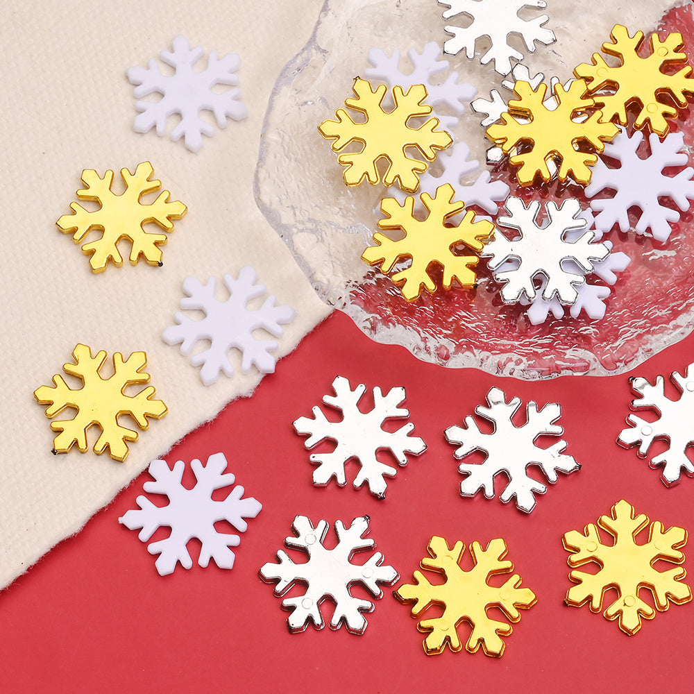 Plastic Snowflake Ornaments