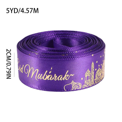 Happy Eid Mubarak Grosgrain Ribbon