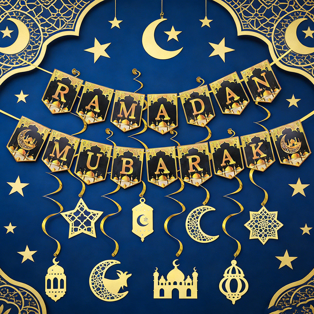 Ramadan Flag Banner Decoration Set
