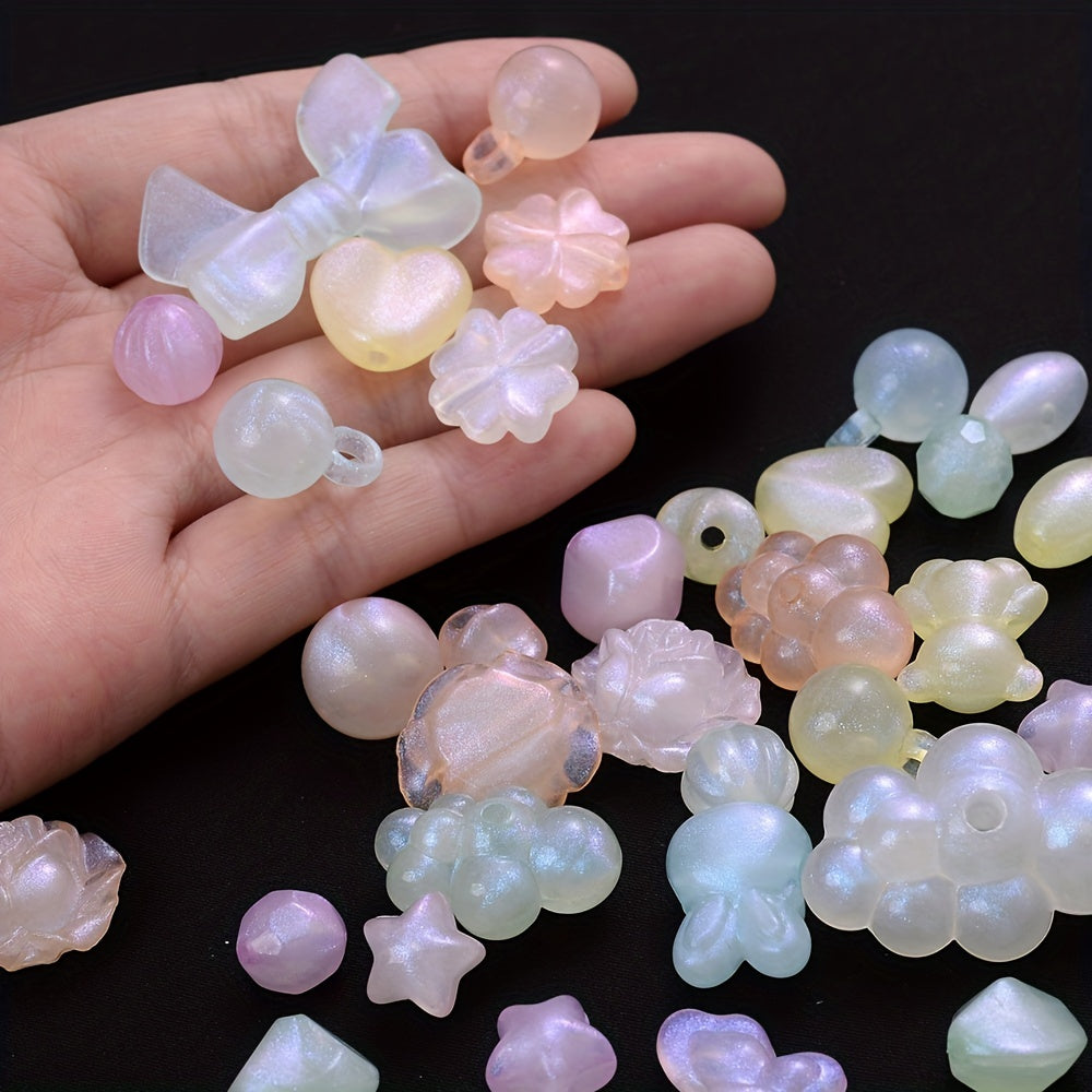 Glitter Acrylic Spacer Beads